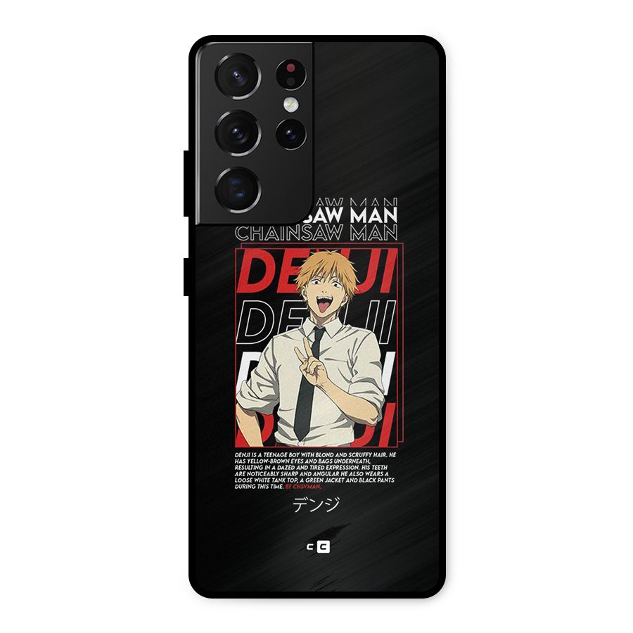Denji Chainsaw Man Metal Back Case for Galaxy S21 Ultra 5G