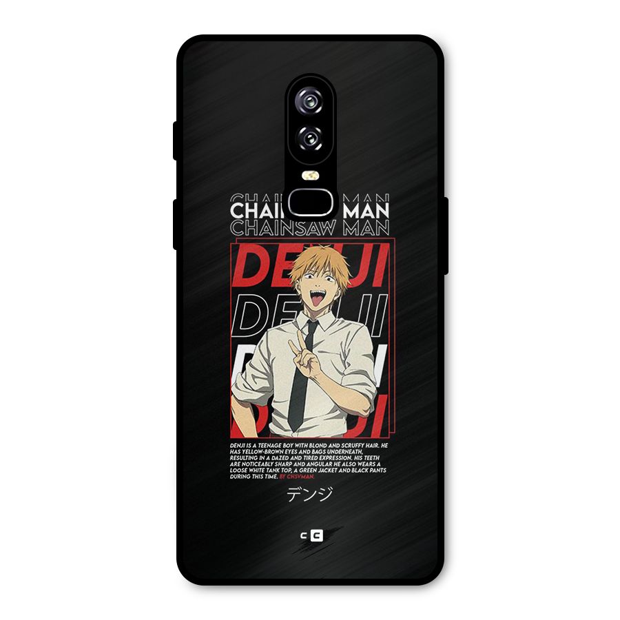 Denji Chainsaw Man Metal Back Case for OnePlus 6