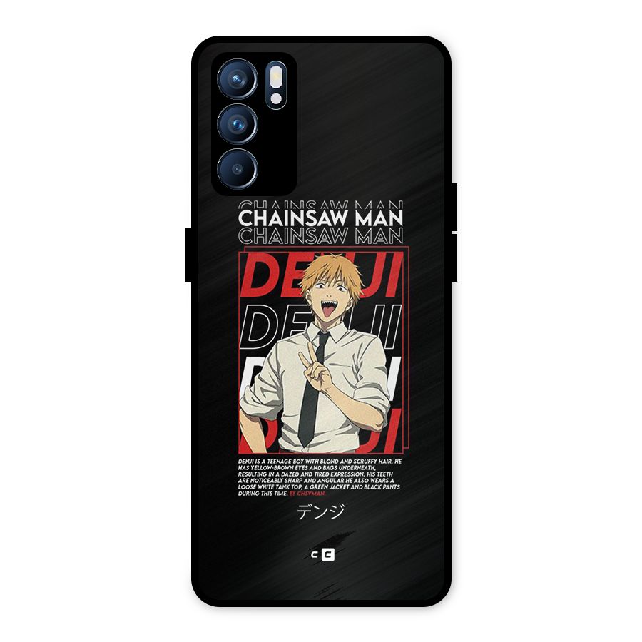 Denji Chainsaw Man Metal Back Case for Oppo Reno6 5G
