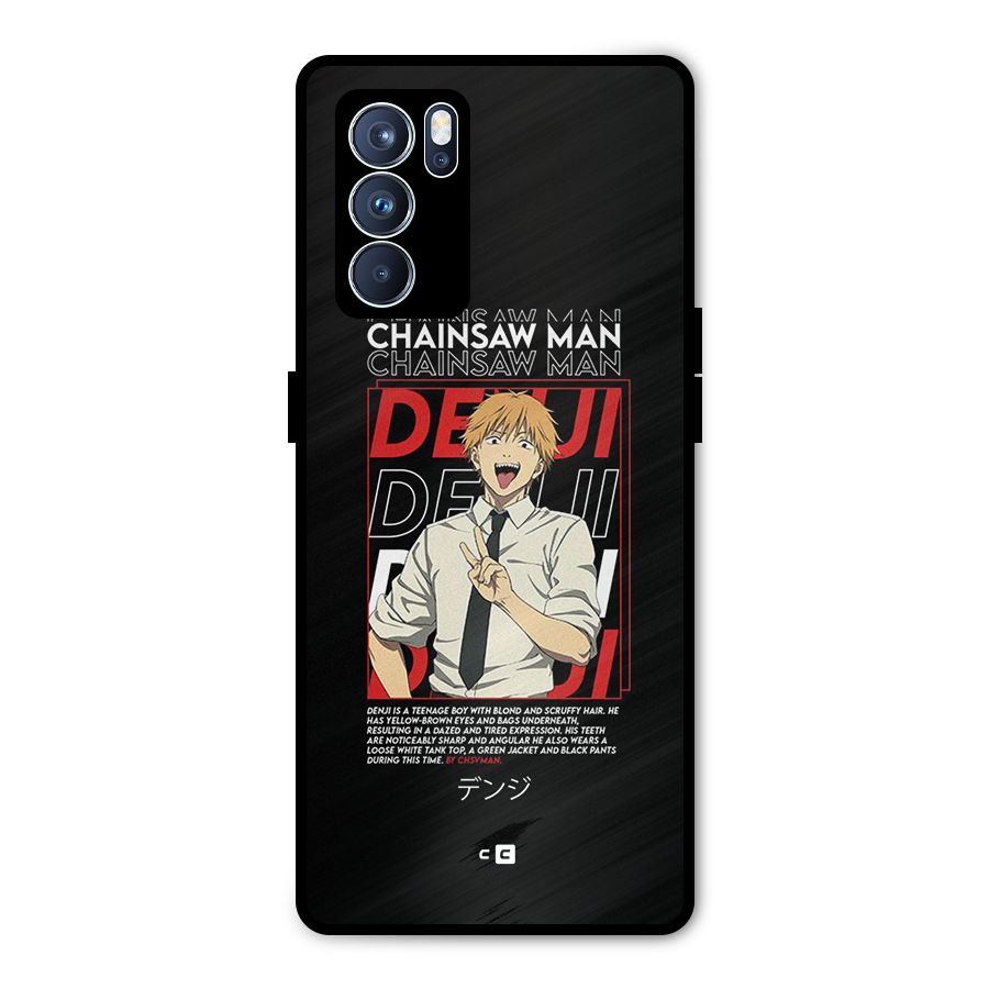 Denji Chainsaw Man Metal Back Case for Oppo Reno6 Pro 5G