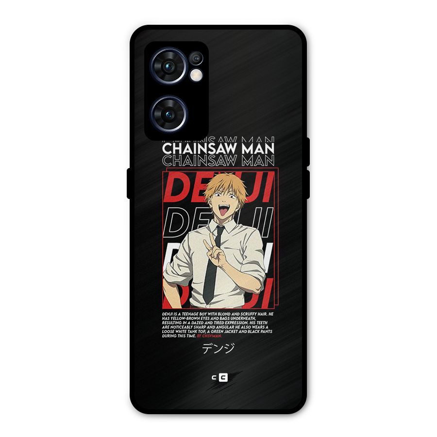 Denji Chainsaw Man Metal Back Case for Oppo Reno7 5G