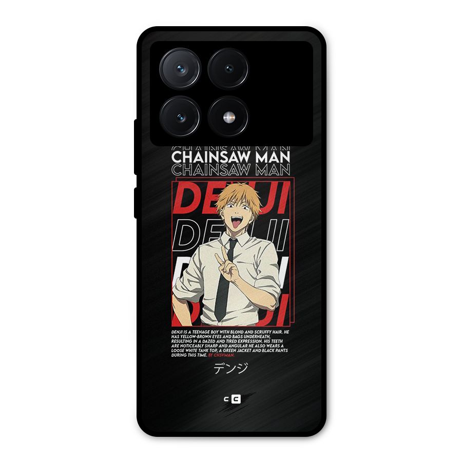 Denji Chainsaw Man Metal Back Case for Poco X6 Pro