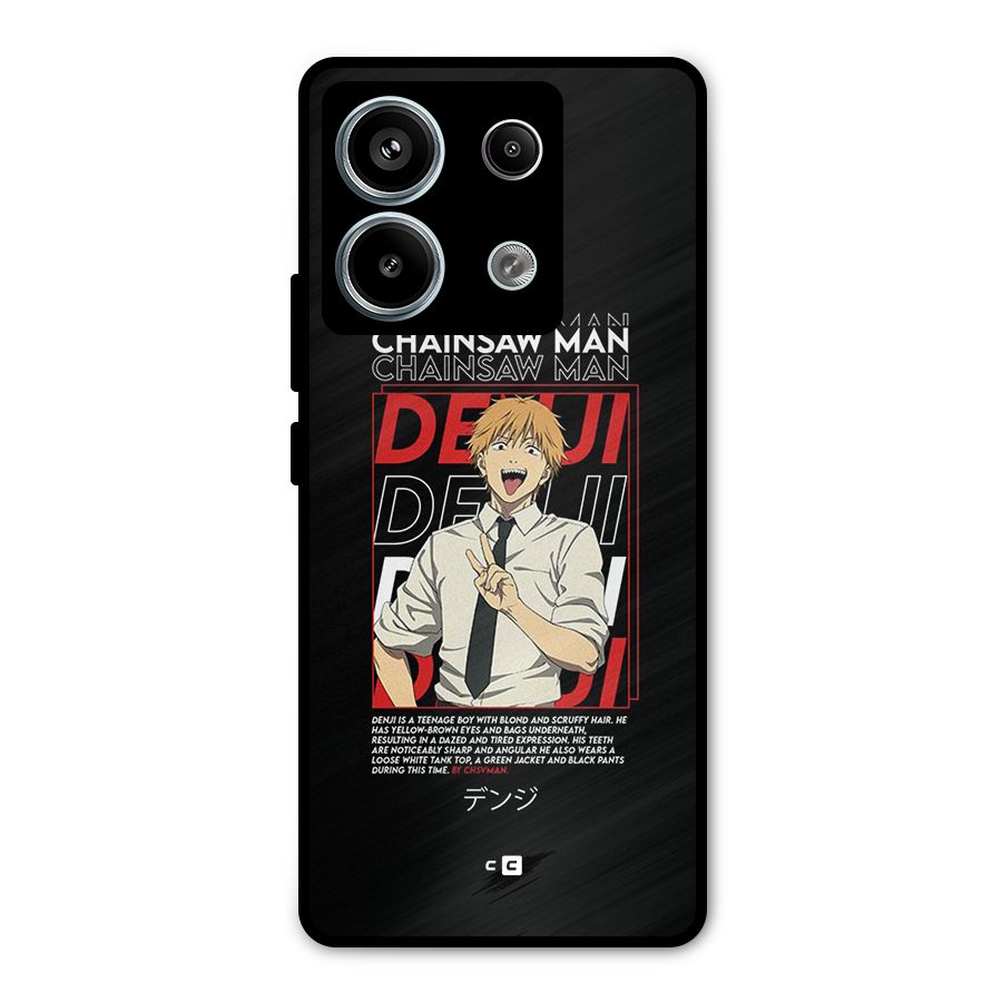 Denji Chainsaw Man Metal Back Case for Redmi Note 13 Pro 5G