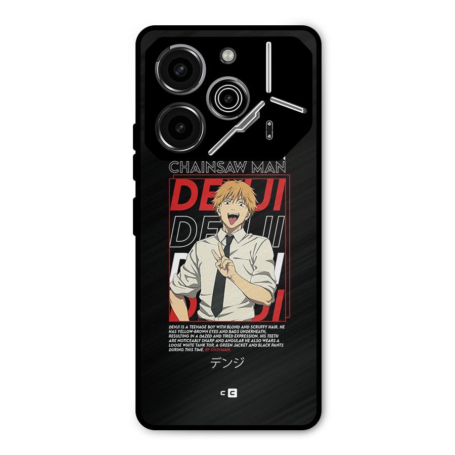 Denji Chainsaw Man Metal Back Case for Tecno Pova 6 Pro