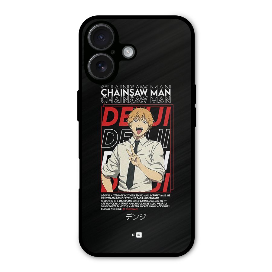 Denji Chainsaw Man Metal Back Case for iPhone 16