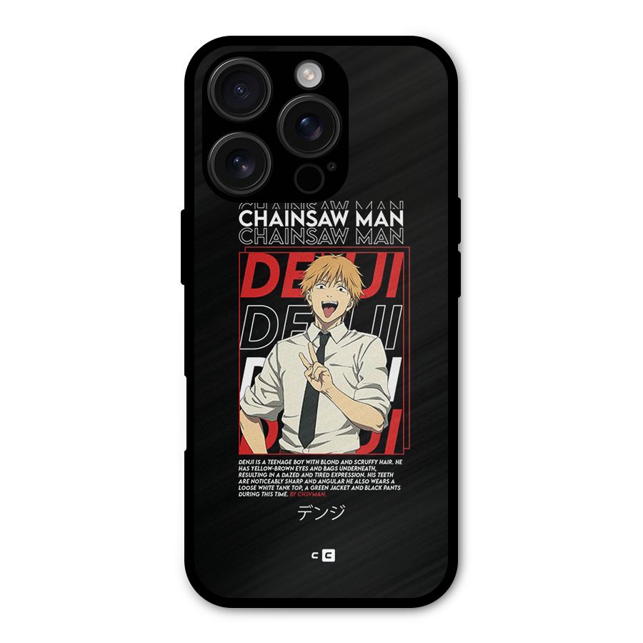 Denji Chainsaw Man Metal Back Case for iPhone 16 Pro