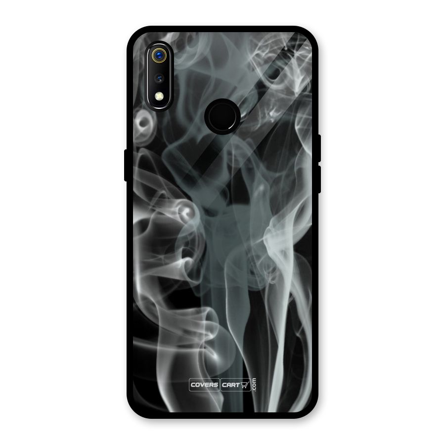 Dense Smoke Glass Back Case for Realme 3
