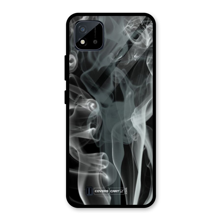 Dense Smoke Glass Back Case for Realme C11 2021