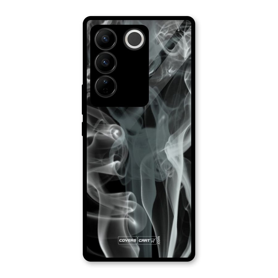 Dense Smoke Glass Back Case for Vivo V27 Pro