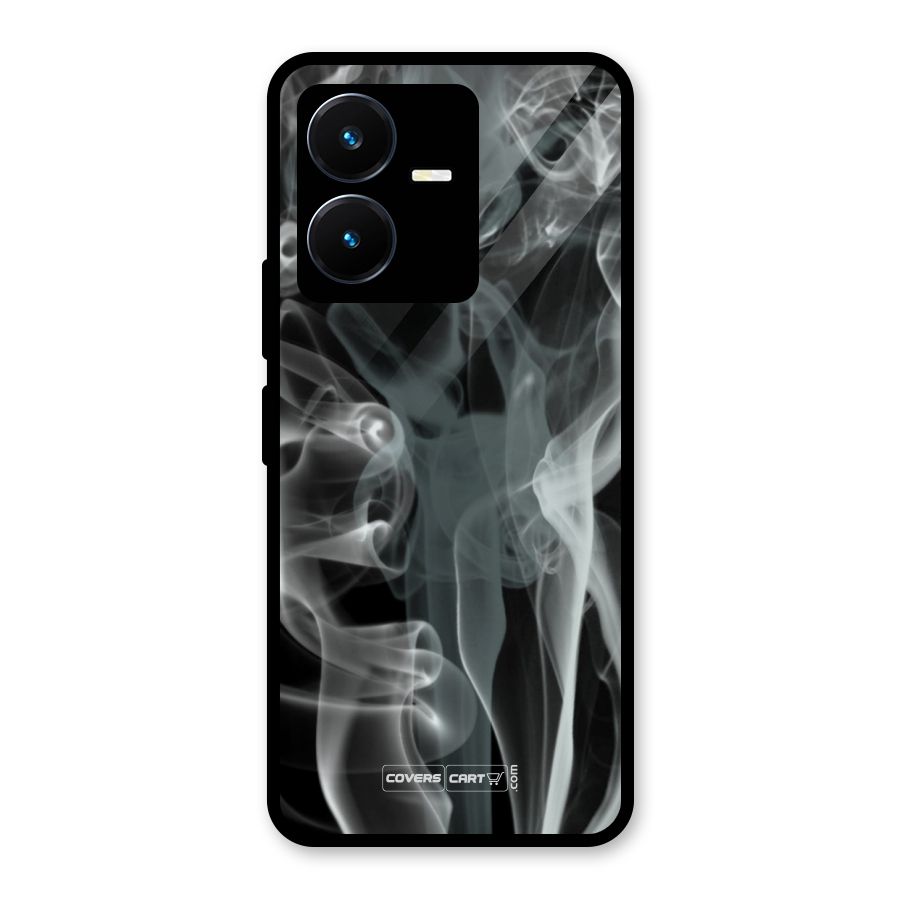 Dense Smoke Glass Back Case for Vivo Y22s