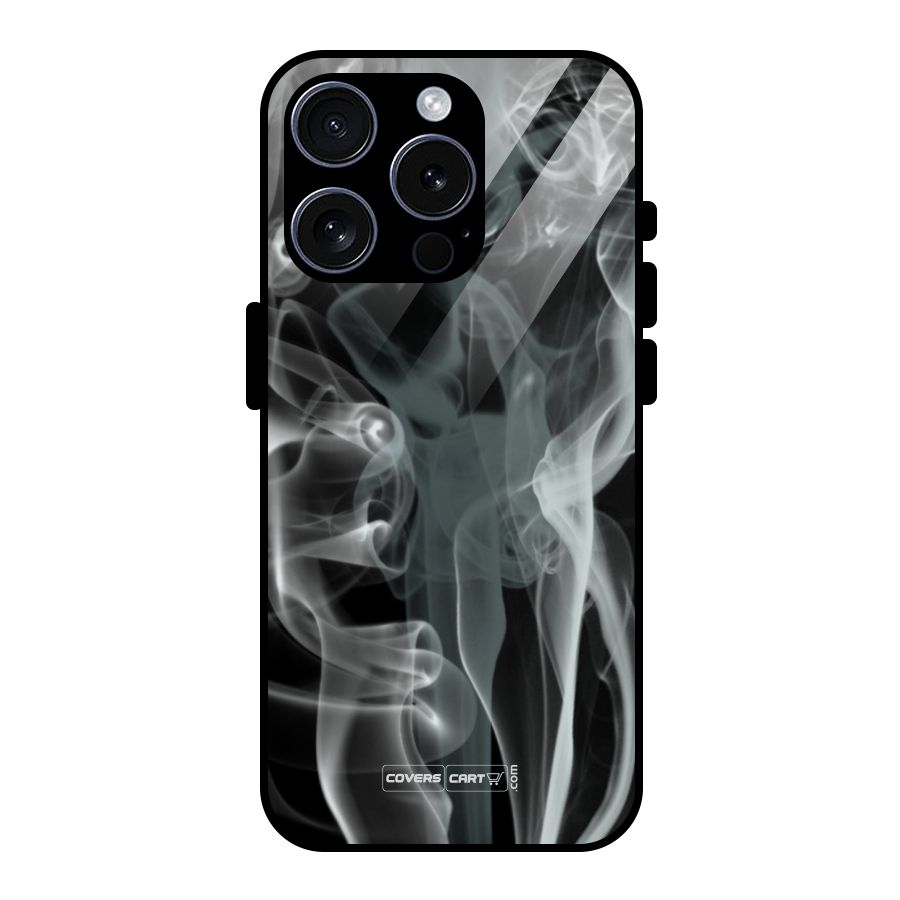 Dense Smoke Glass Back Case for iPhone 15 Pro