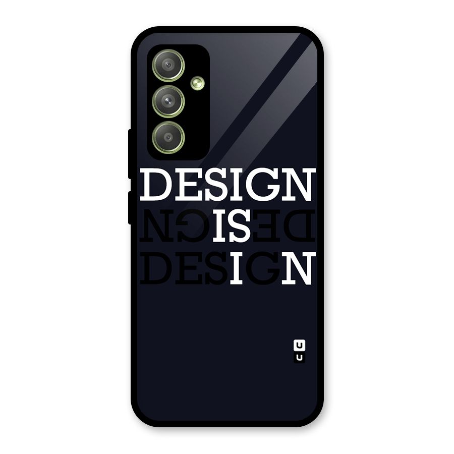Design is In Typography Glass Back Case for Galaxy A54
