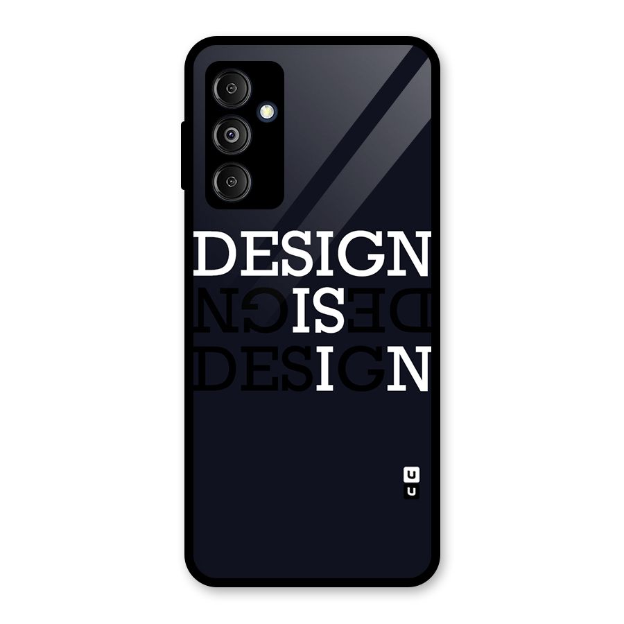 Design is In Typography Glass Back Case for Galaxy M14 5G