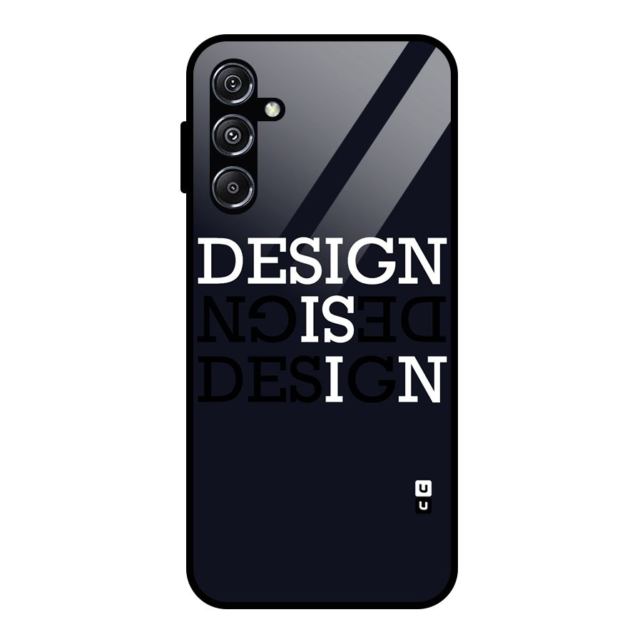 Design is In Typography Glass Back Case for Galaxy M34 5G