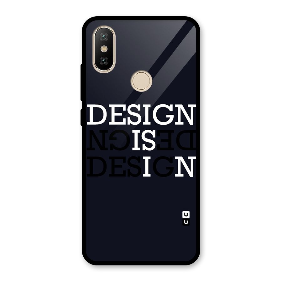 Design is In Typography Glass Back Case for Redmi A2
