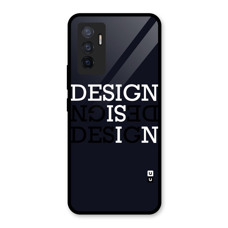 Design is In Typography Glass Back Case for Vivo V23e