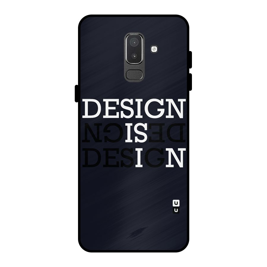 Design is In Typography Metal Back Case for Galaxy On8 (2018)