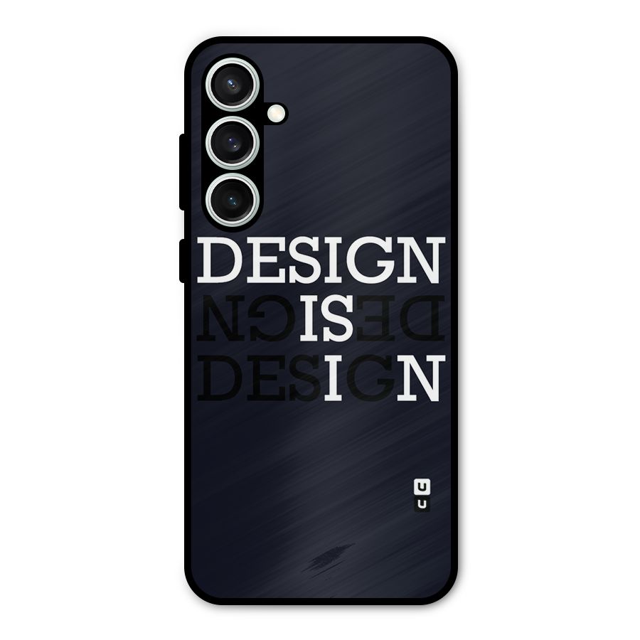 Design is In Typography Metal Back Case for Galaxy S23 FE