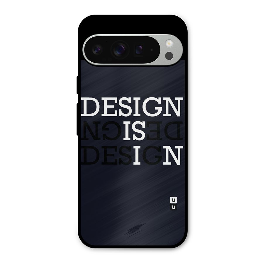 Design is In Typography Metal Back Case for Google Pixel 9 Pro XL
