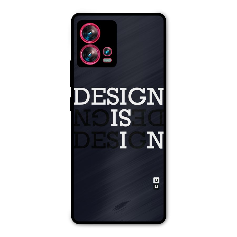 Design is In Typography Metal Back Case for Motorola Edge 30 Fusion