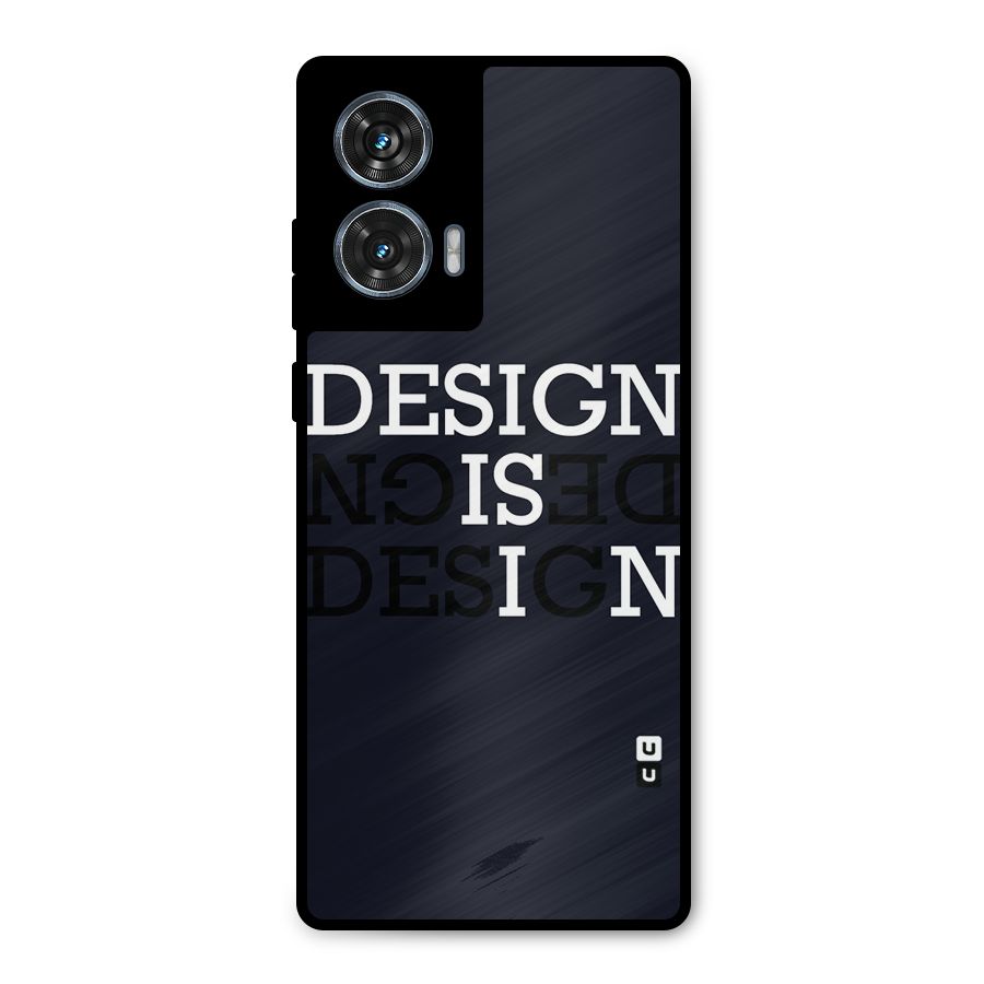 Design is In Typography Metal Back Case for Motorola G96