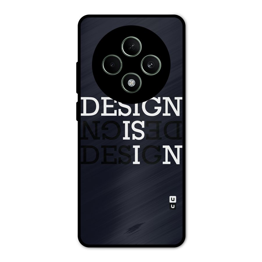 Design is In Typography Metal Back Case for Oppo F27
