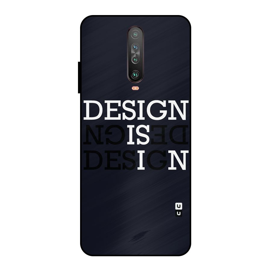Design is In Typography Metal Back Case for Poco X2