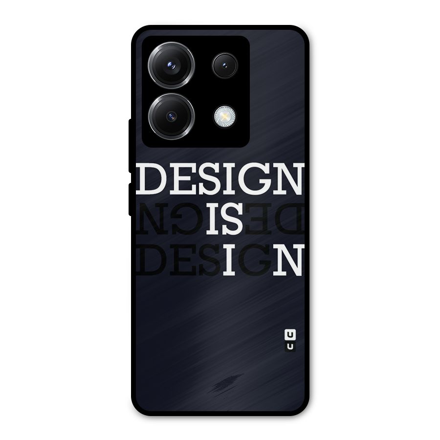 Design is In Typography Metal Back Case for Poco X6