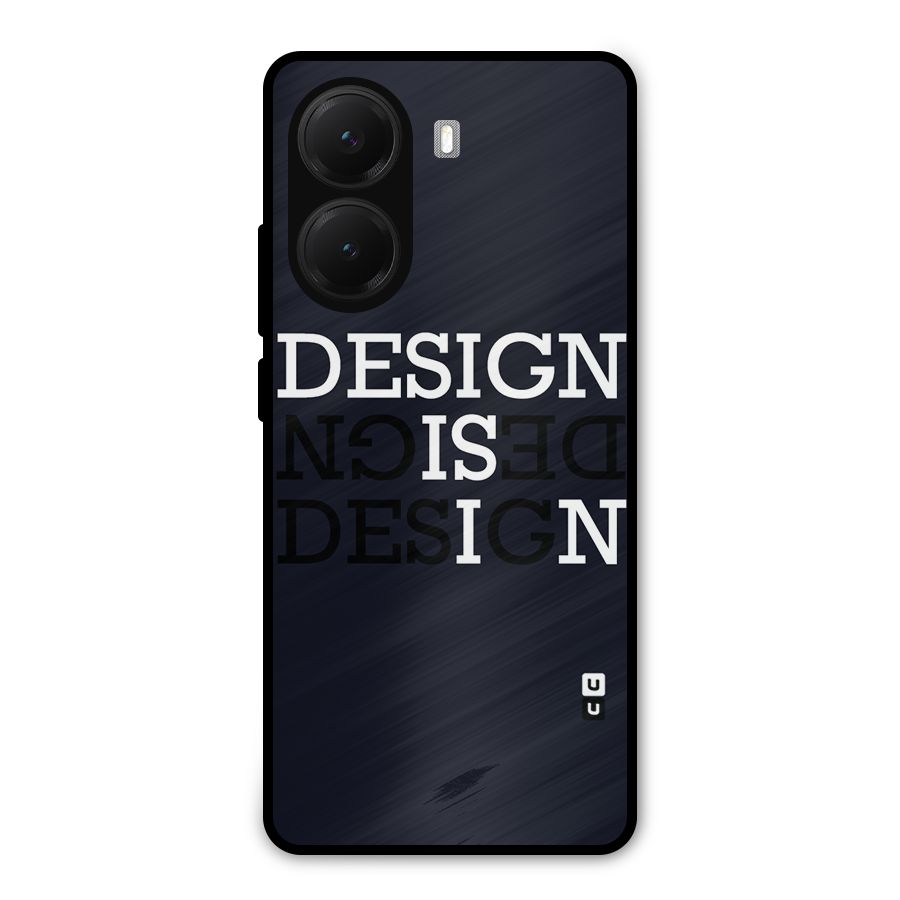 Design is In Typography Metal Back Case for Poco X7 Pro