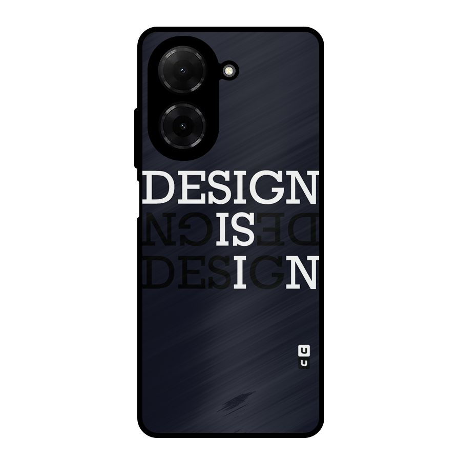 Design is In Typography Metal Back Case for Redmi A5 4G