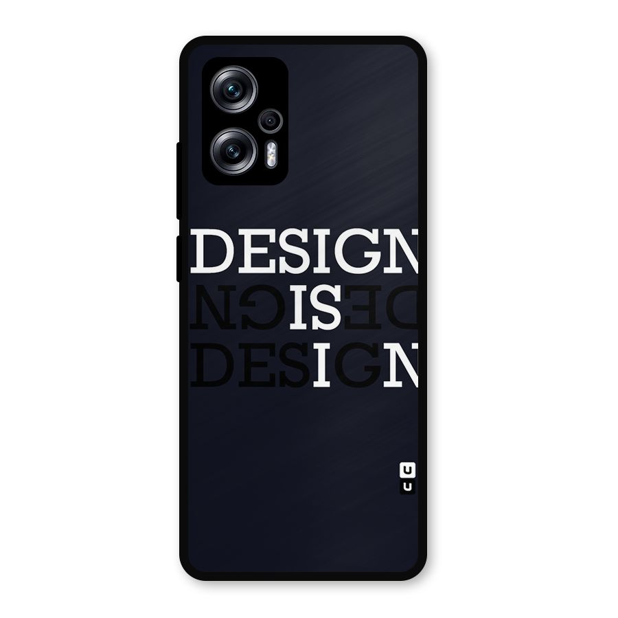 Design is In Typography Metal Back Case for Redmi K50i