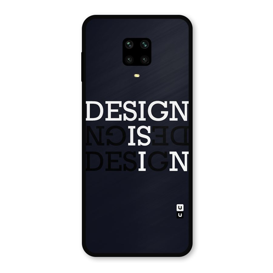 Design is In Typography Metal Back Case for Redmi Note 10 Lite