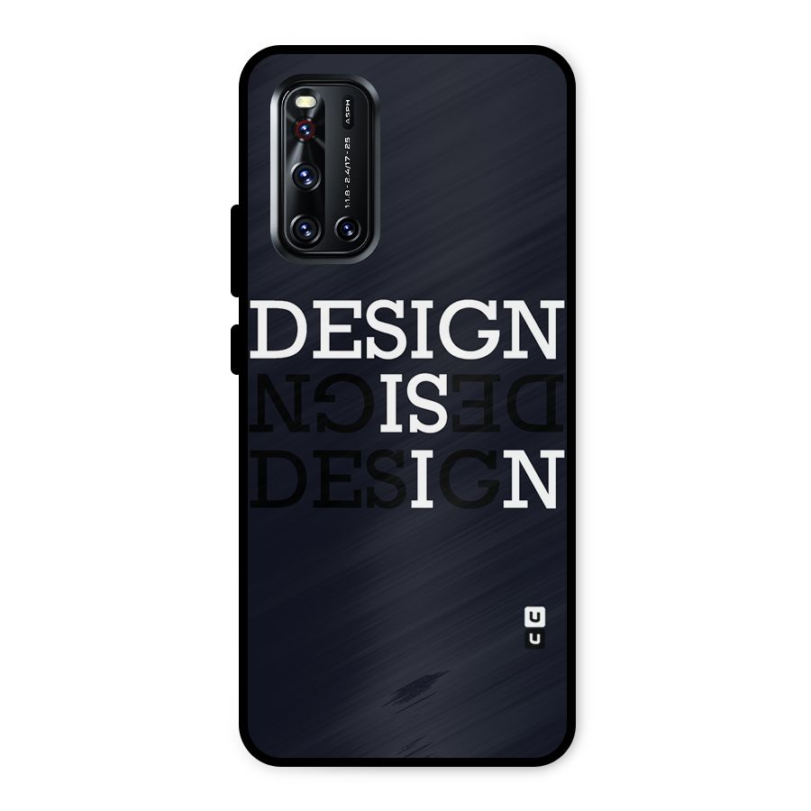 Design is In Typography Metal Back Case for Vivo V19