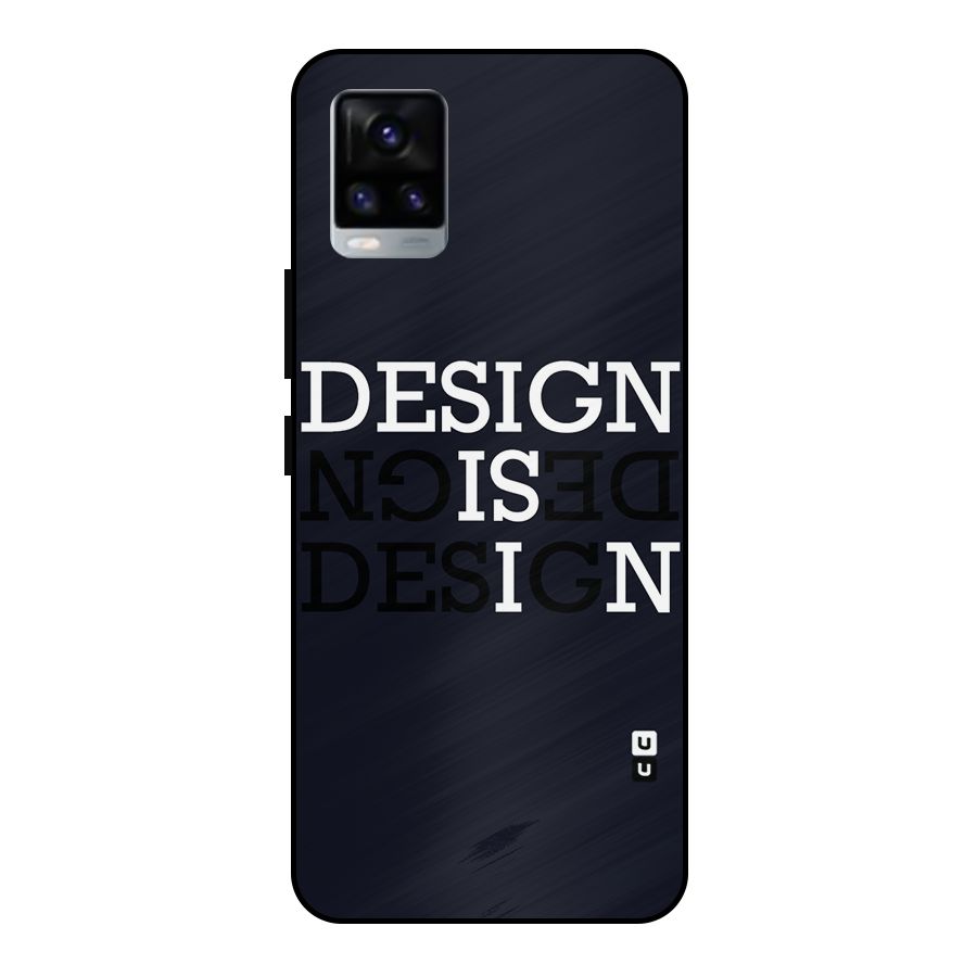 Design is In Typography Metal Back Case for Vivo V20 2021