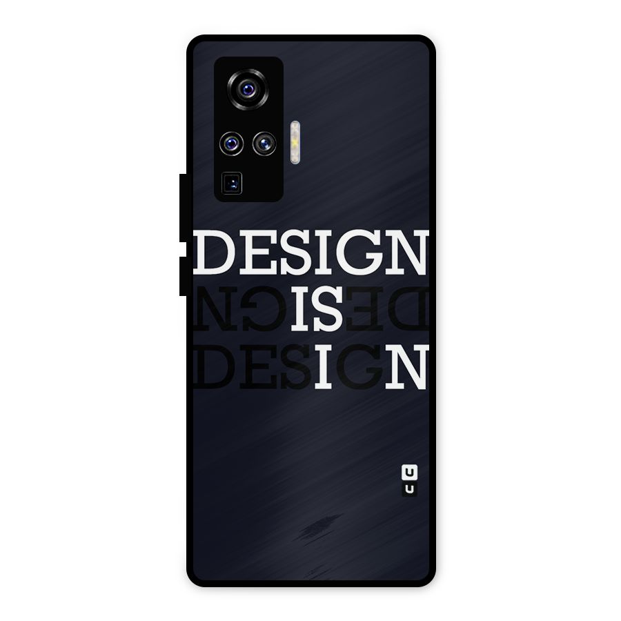 Design is In Typography Metal Back Case for Vivo X50 Pro