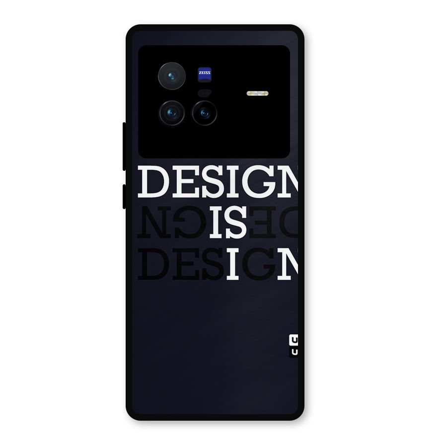 Design is In Typography Metal Back Case for Vivo X80