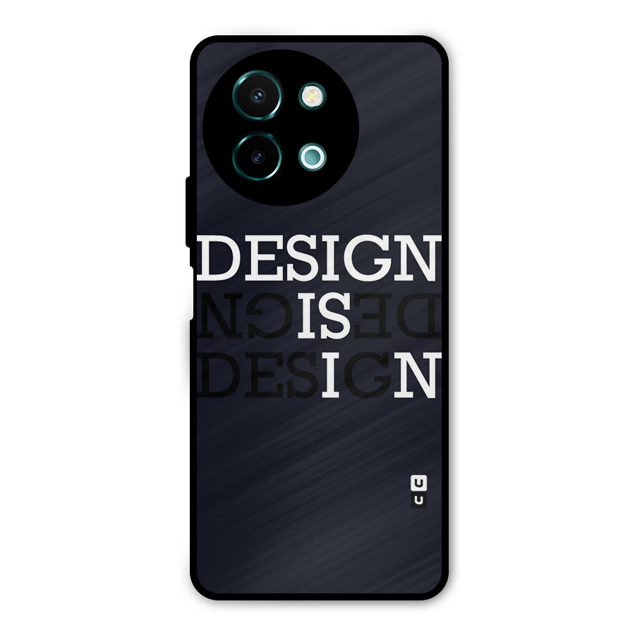 Design is In Typography Metal Back Case for Vivo Y58