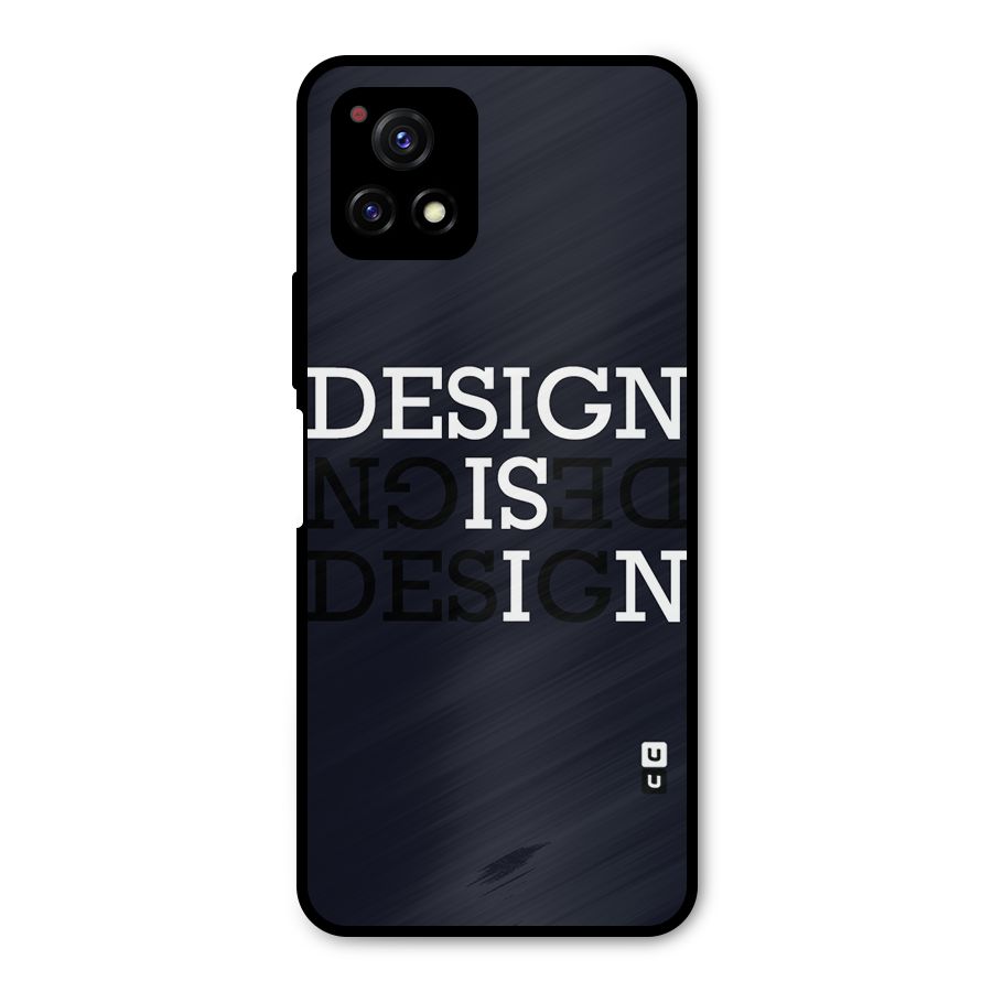 Design is In Typography Metal Back Case for Vivo Y72 5G