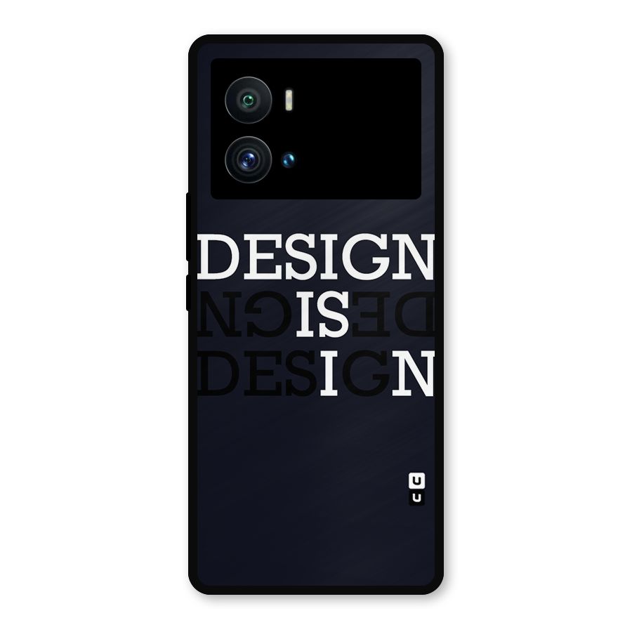 Design is In Typography Metal Back Case for iQOO 9 Pro