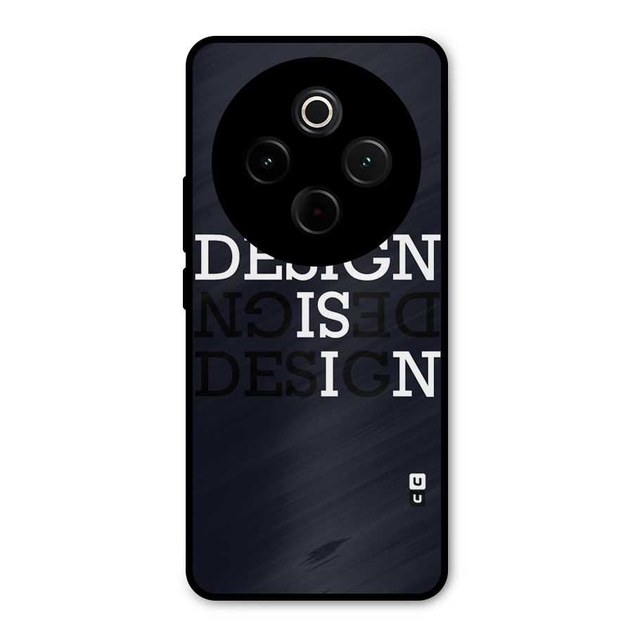 Design is In Typography Metal Back Case for iQOO Z10