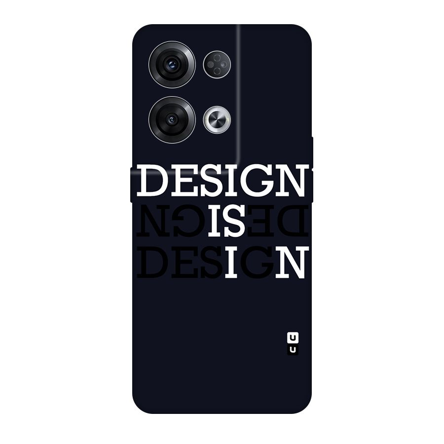 Design is In Typography Original Polycarbonate Back Case for Oppo Reno8 Pro 5G