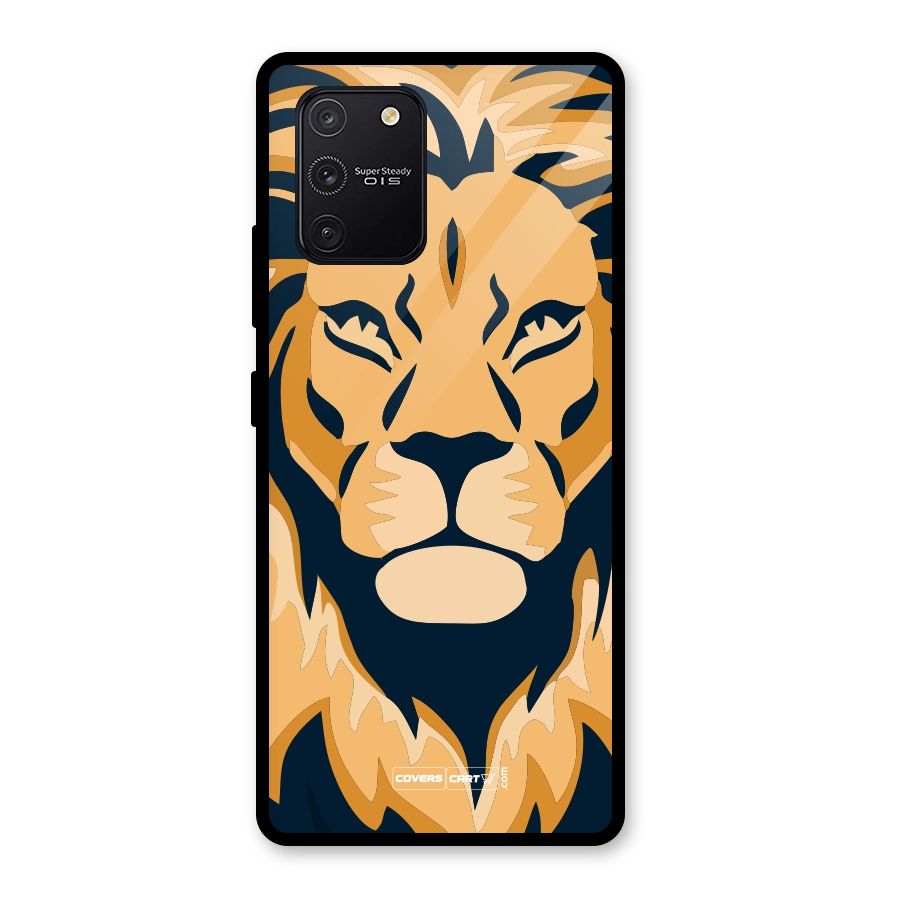 Designer Lion Glass Back Case for Galaxy S10 Lite