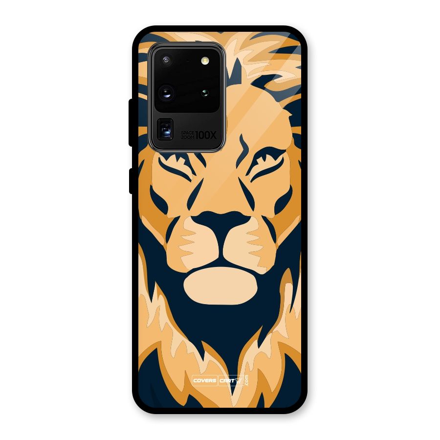 Designer Lion Glass Back Case for Galaxy S20 Ultra