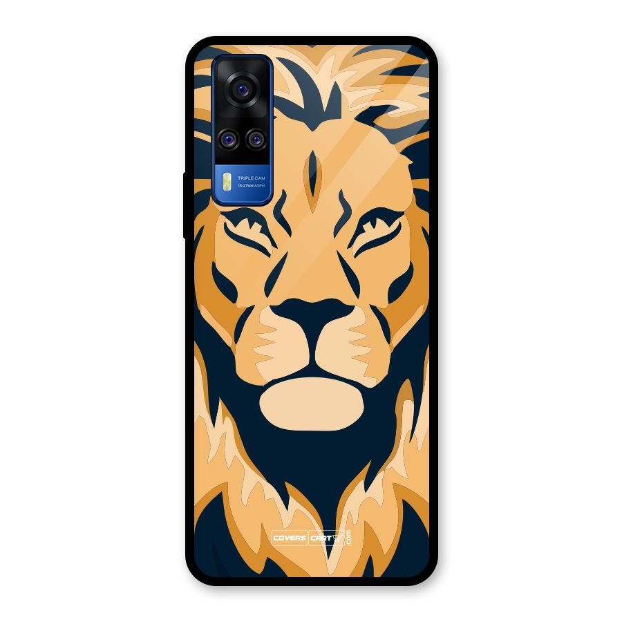 Designer Lion Glass Back Case for Vivo Y31