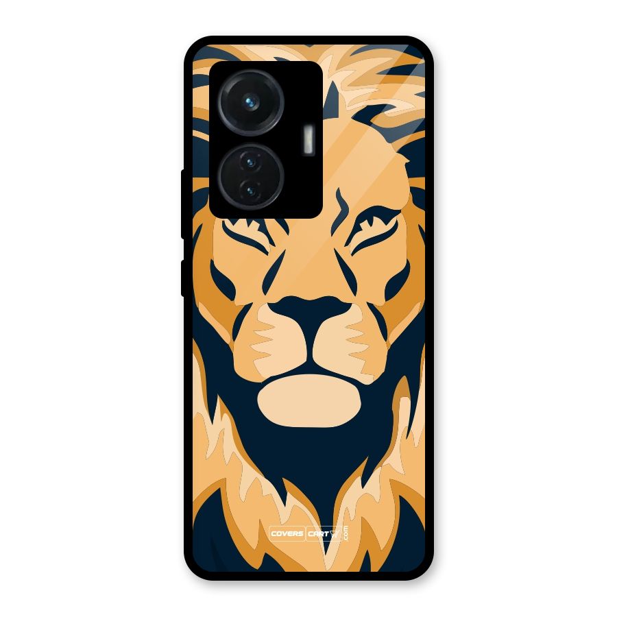 Designer Lion Glass Back Case for iQOO Z6 44W
