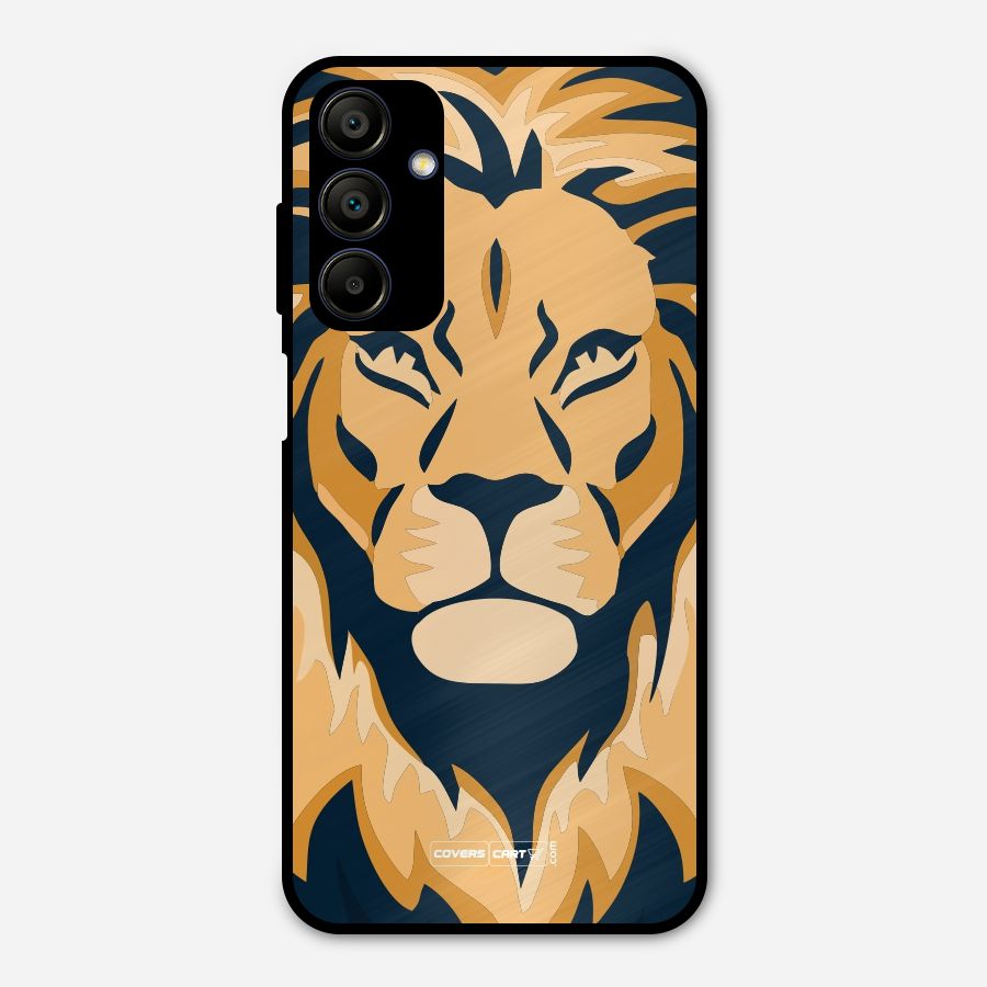 Designer Lion Metal Back Case for Galaxy A15 5G