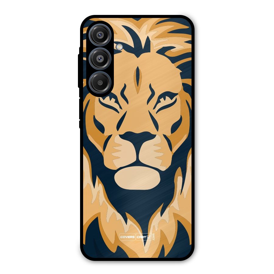 Designer Lion Metal Back Case for Galaxy A16 5G