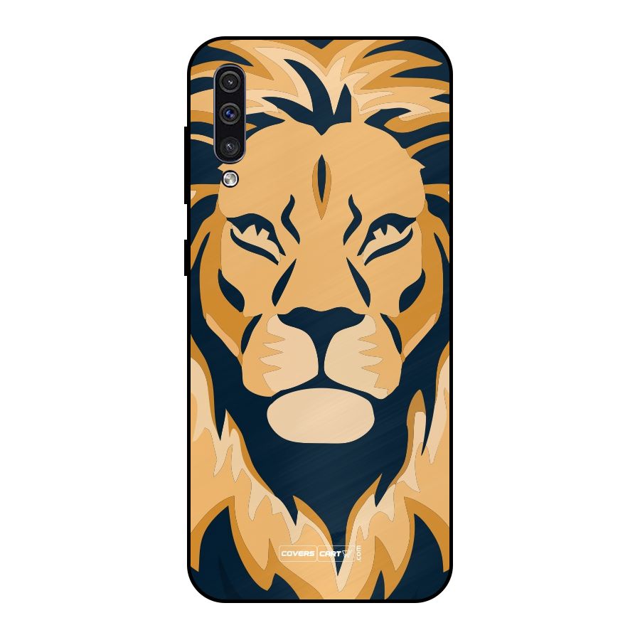 Designer Lion Metal Back Case for Galaxy A30s