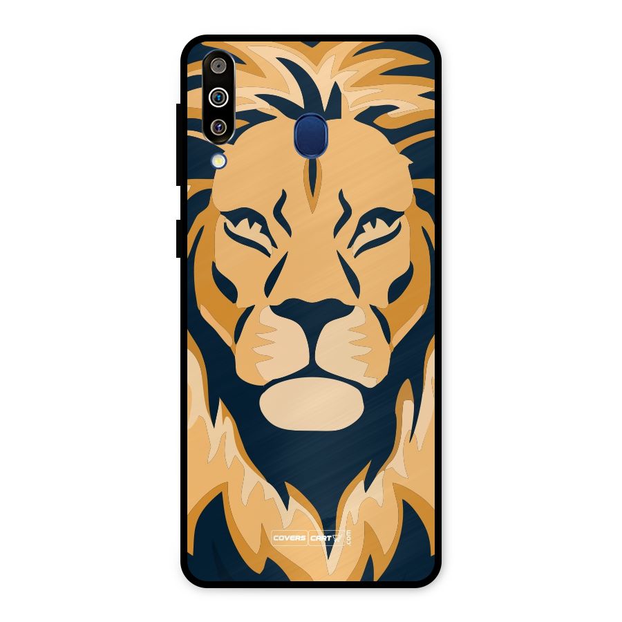 Designer Lion Metal Back Case for Galaxy M30