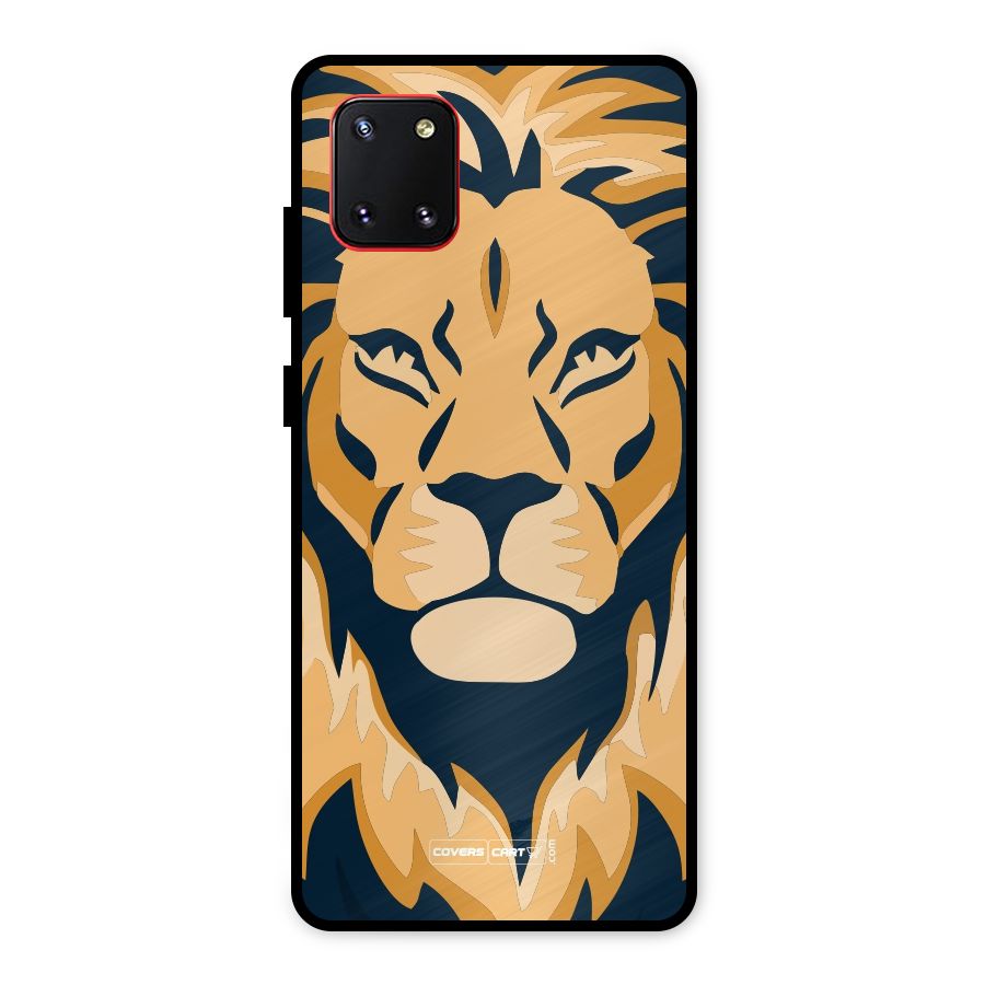 Designer Lion Metal Back Case for Galaxy Note 10 Lite